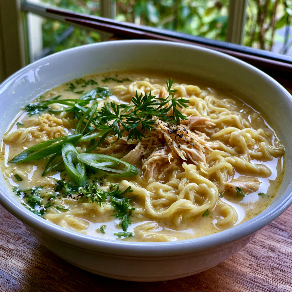Creamy Chicken Ramen Soup