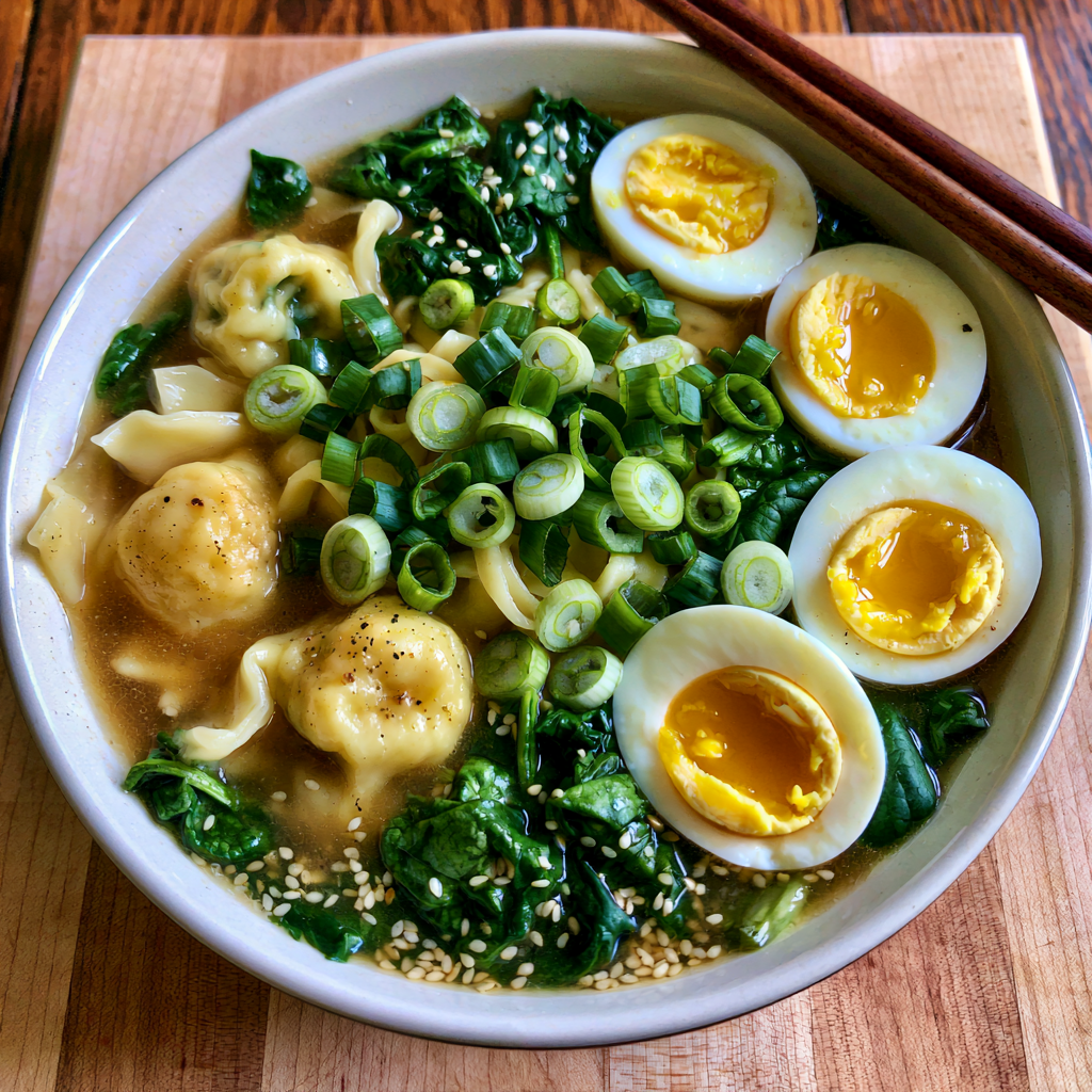 Savory Dumpling Ramen Bowl