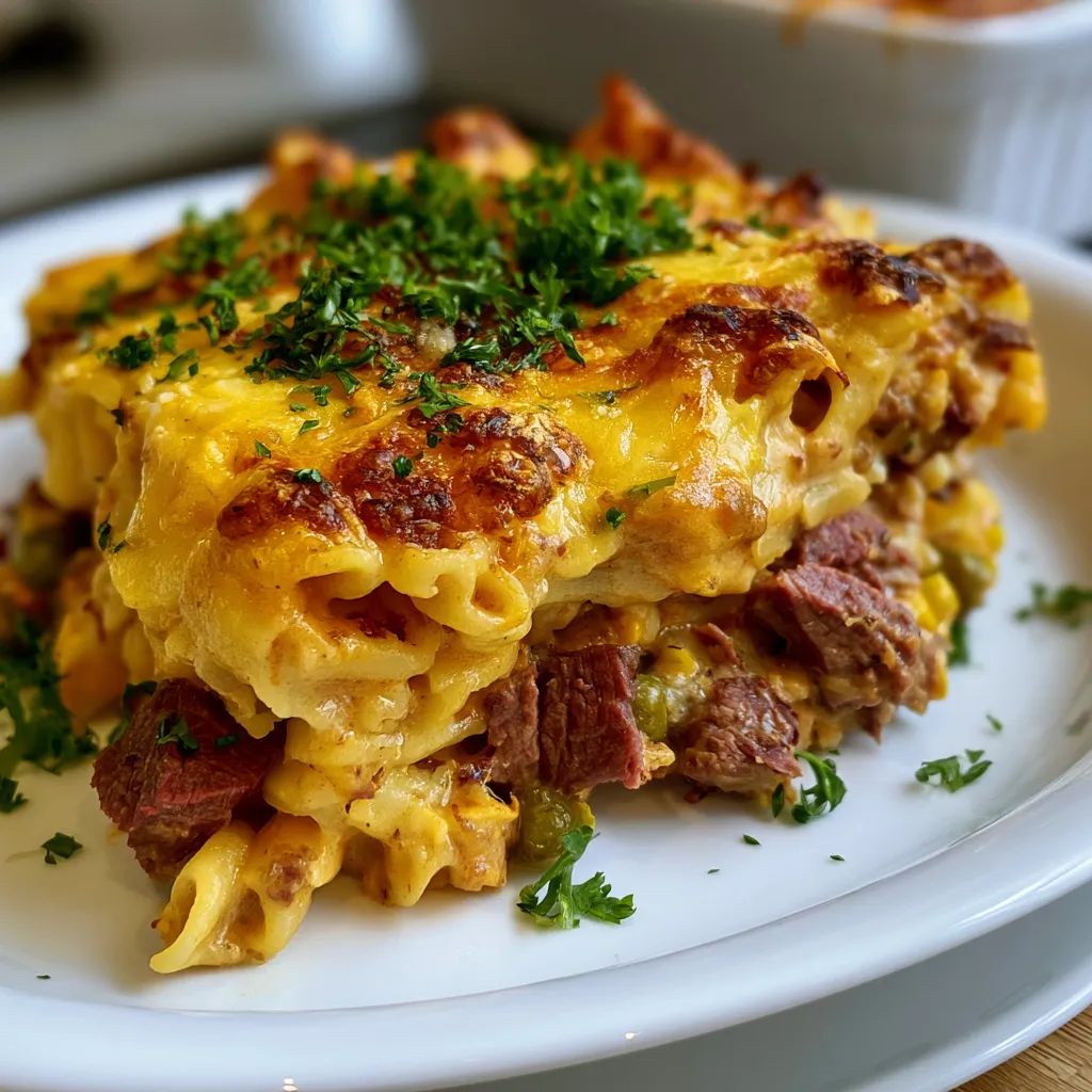 Creamy Smoked Beef Casserole