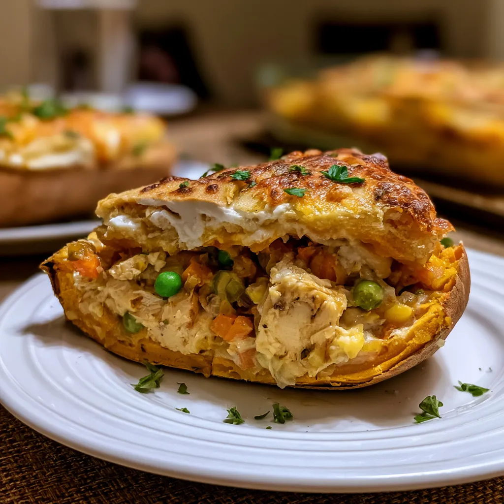 Creamy Sweet Potato Chicken Pot Pie