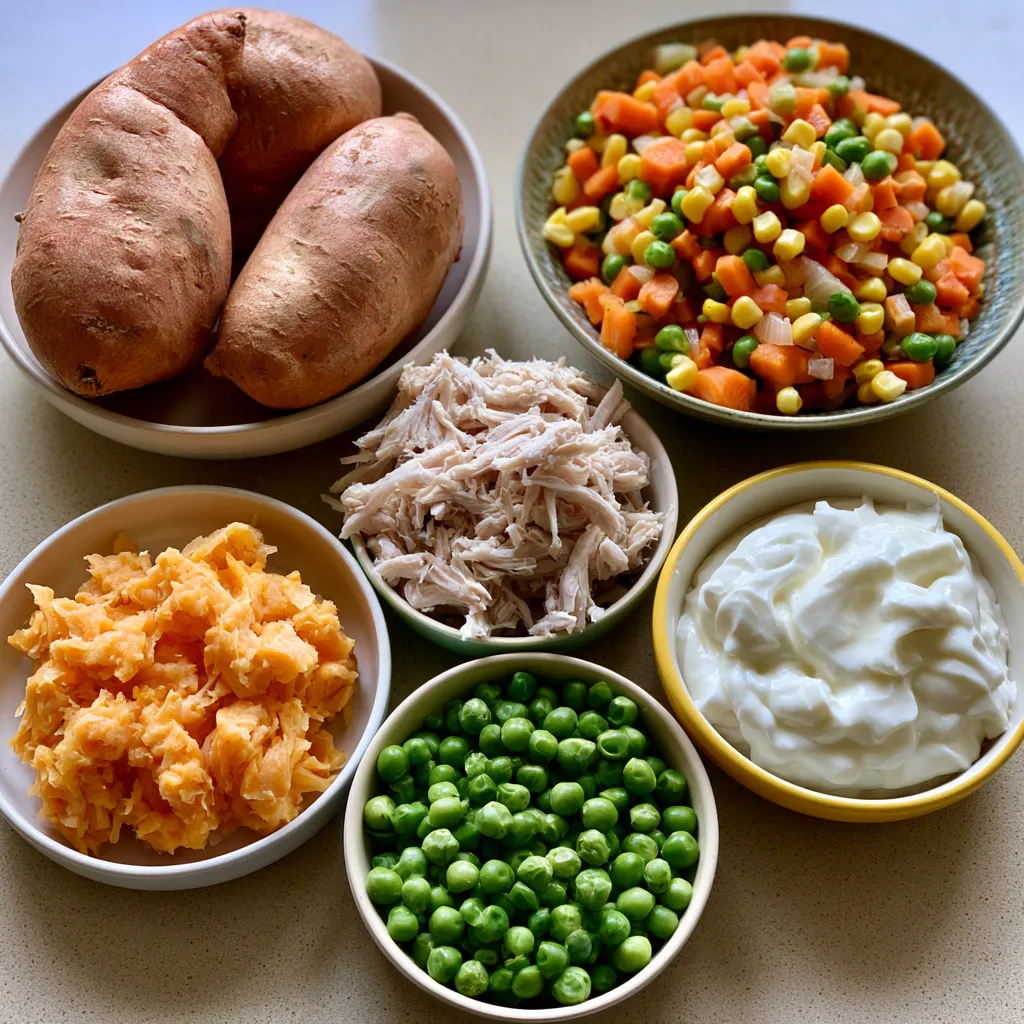 Creamy Sweet Potato Chicken Pot Pie