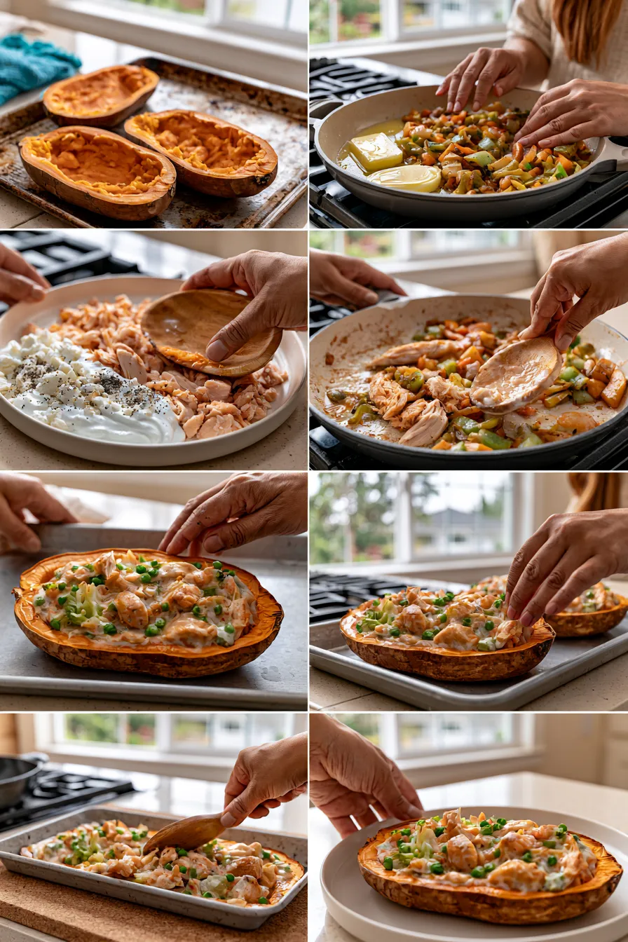 Creamy Sweet Potato Chicken Pot Pie