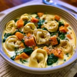 Creamy Tortellini Soup with Spinach