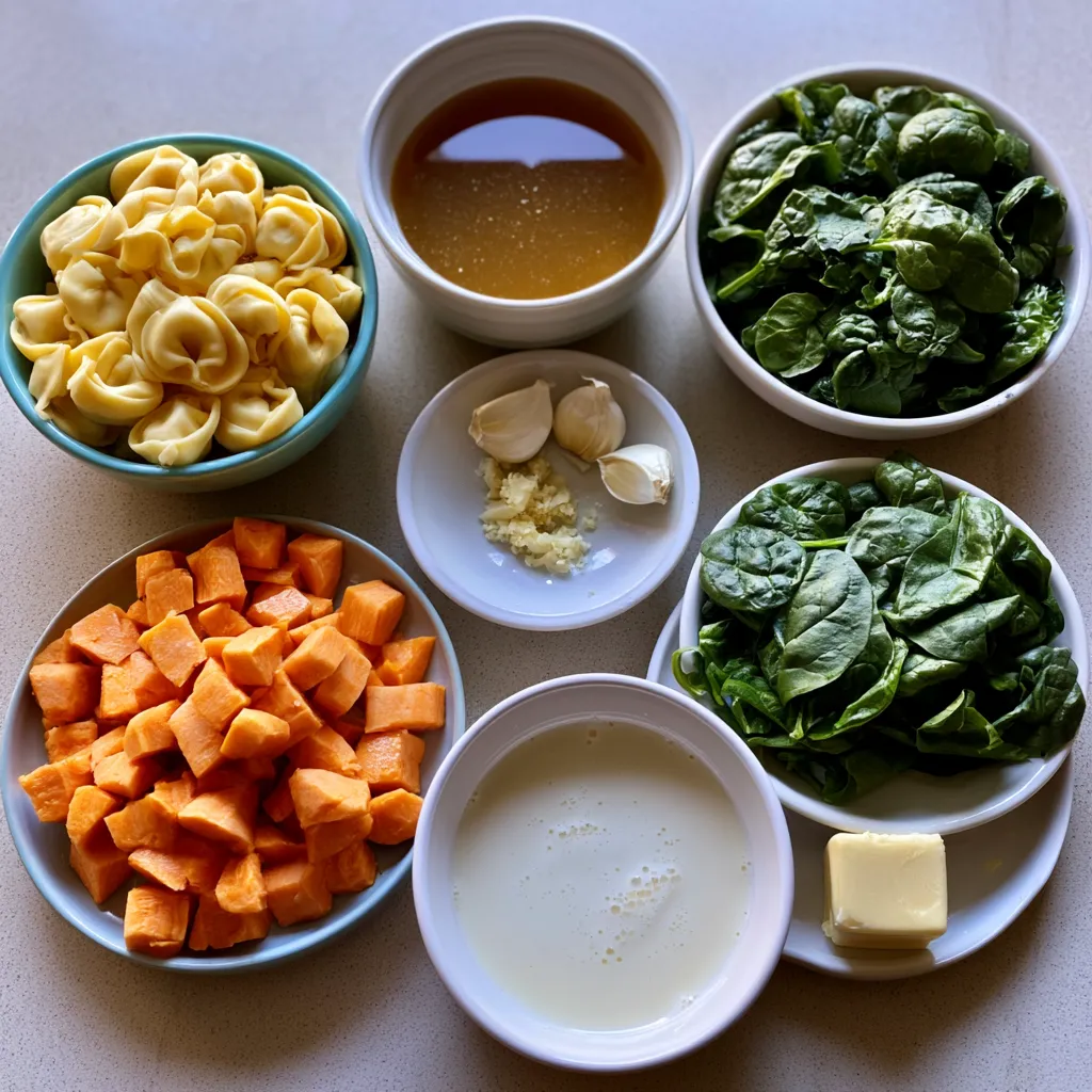 Creamy Tortellini Soup with Spinach