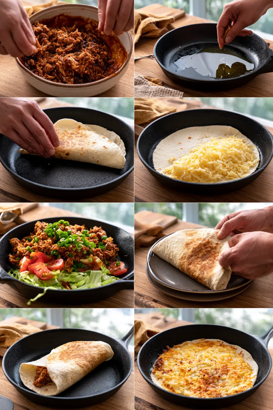 Crispy BBQ Chicken Wraps