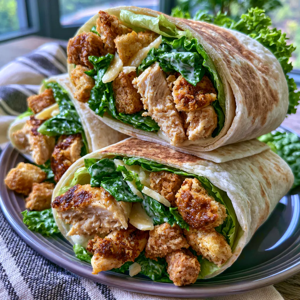 Crispy Chicken Caesar Wraps