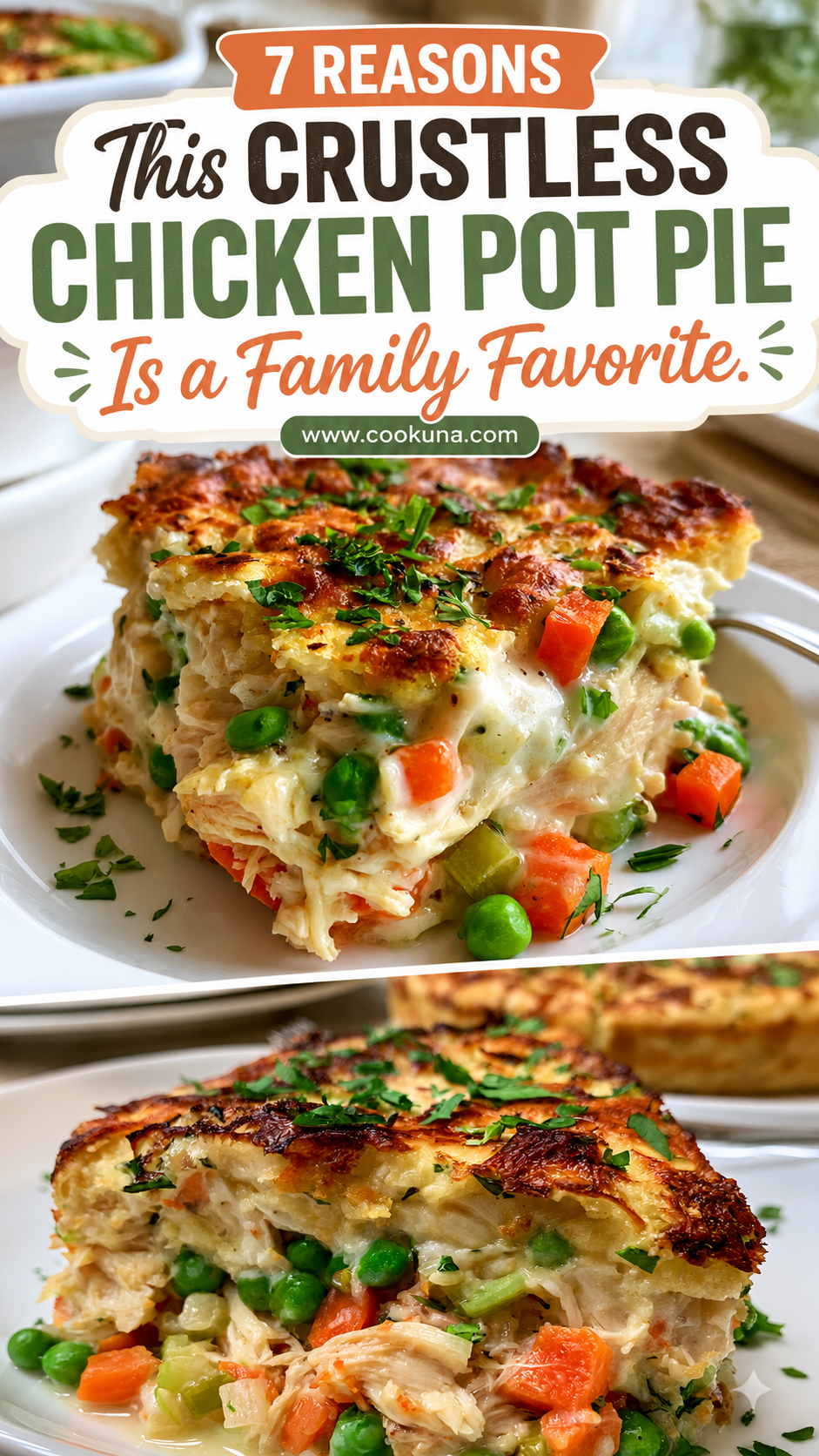 Crustless Chicken Pot Pie