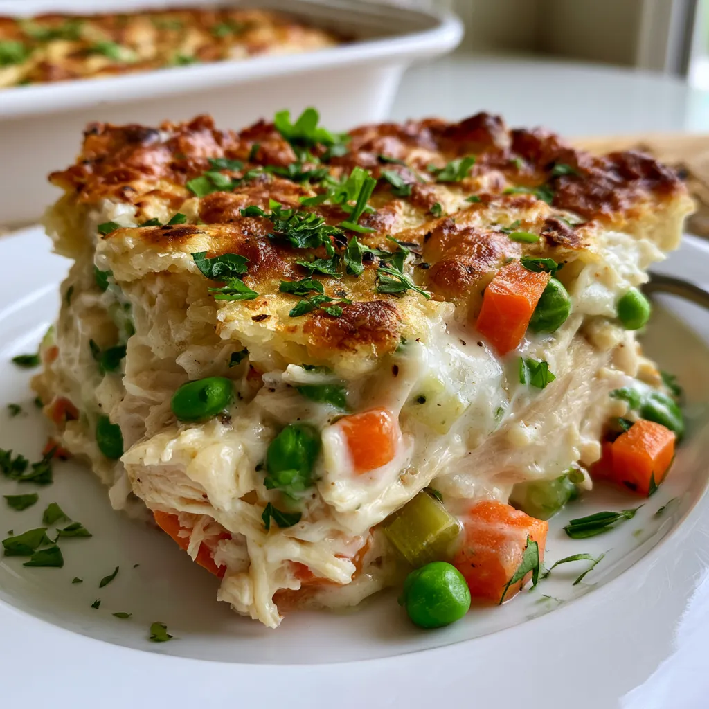 Crustless Chicken Pot Pie