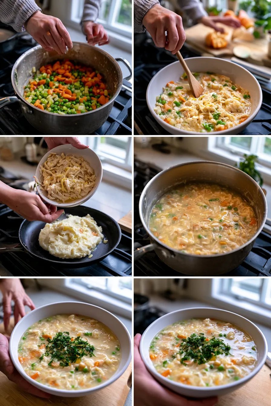 Crustless Chicken Pot Pie