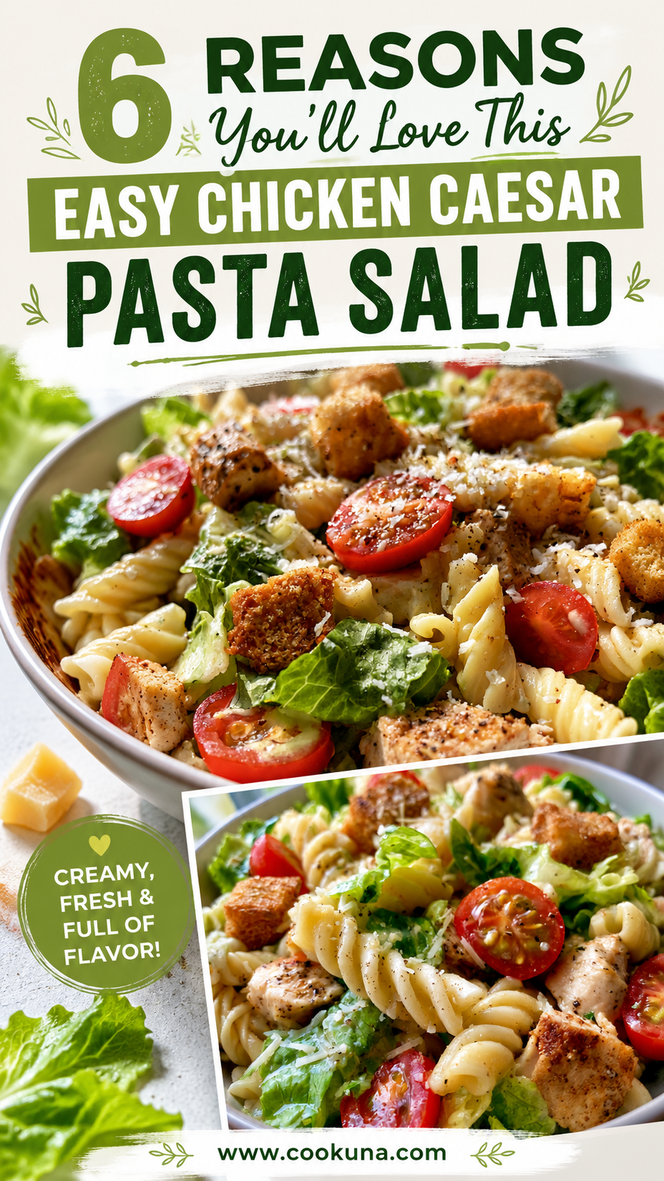 Easy Chicken Caesar Pasta Salad