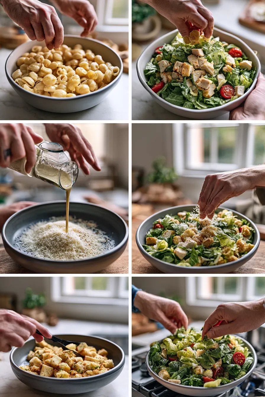 Easy Chicken Caesar Pasta Salad