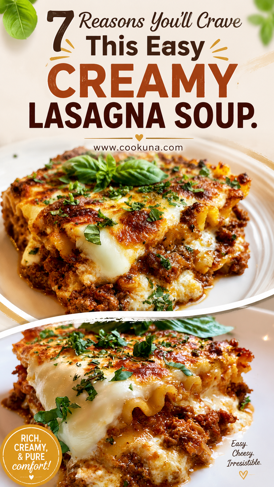 Easy Creamy Lasagna Soup