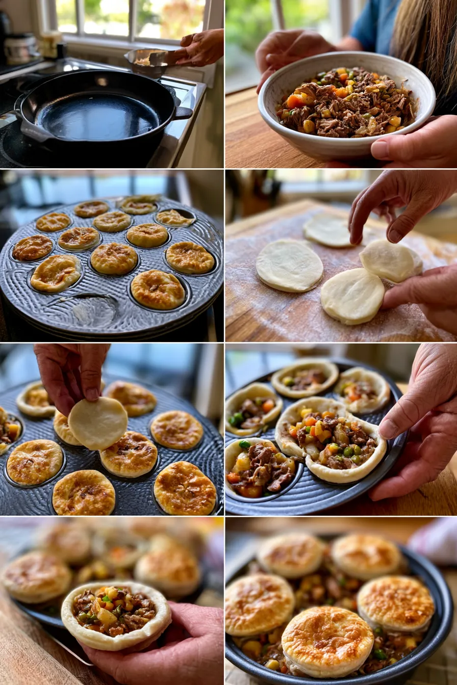 Easy Mini Beef Pot Pies