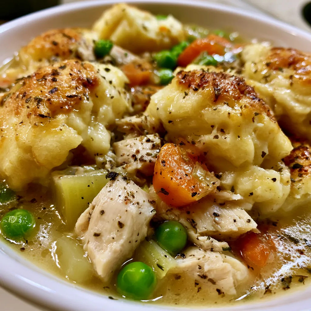 Easy Slow Cooker Chicken and Dumplings