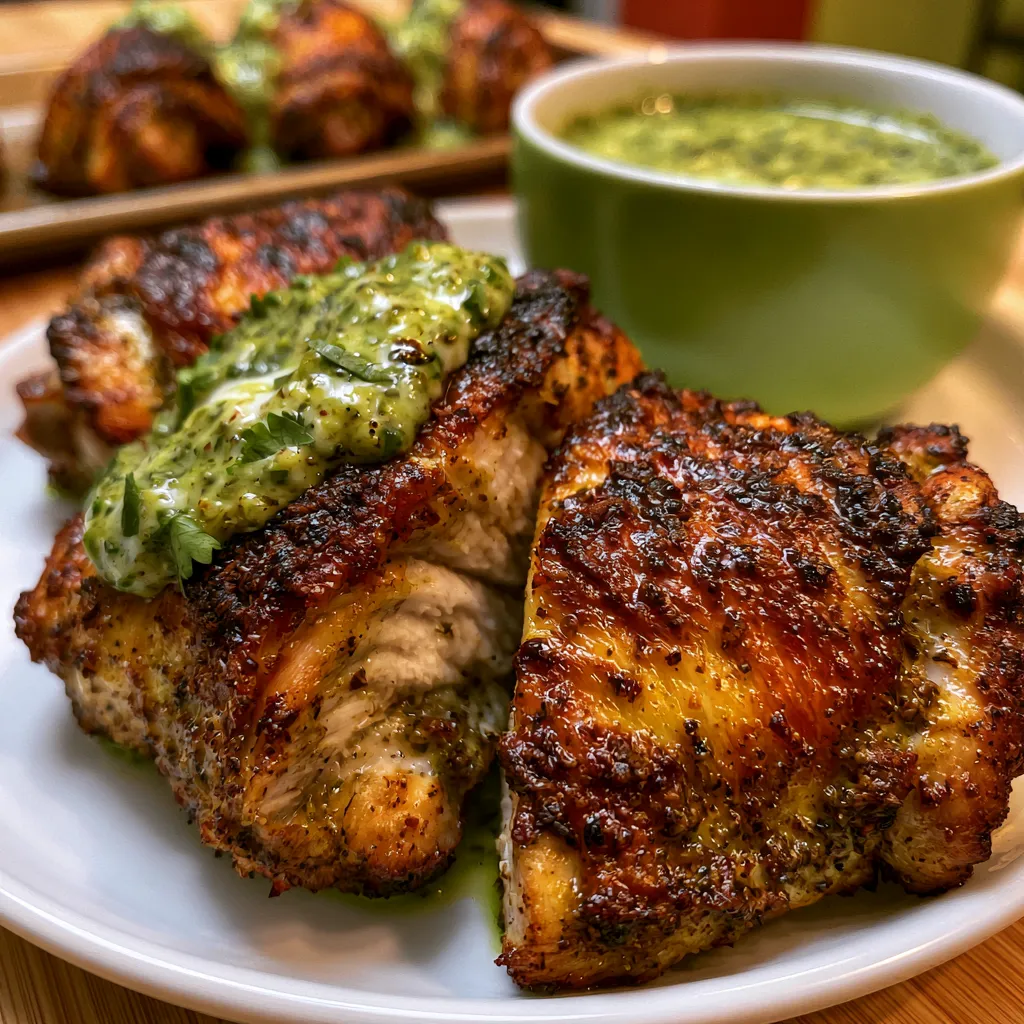 Flavorful Peruvian Chicken with Green Sauce