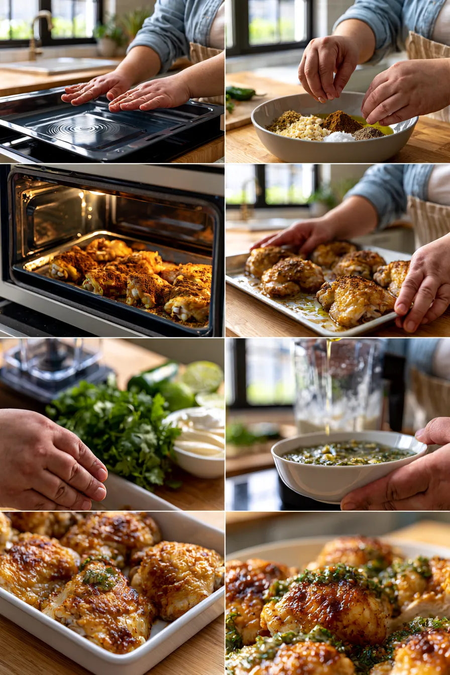 Flavorful Peruvian Chicken with Green Sauce