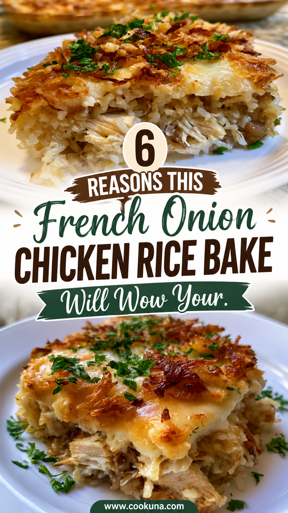 French Onion Chicken Rice Bake