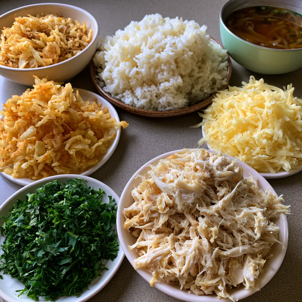 French Onion Chicken Rice Bake
