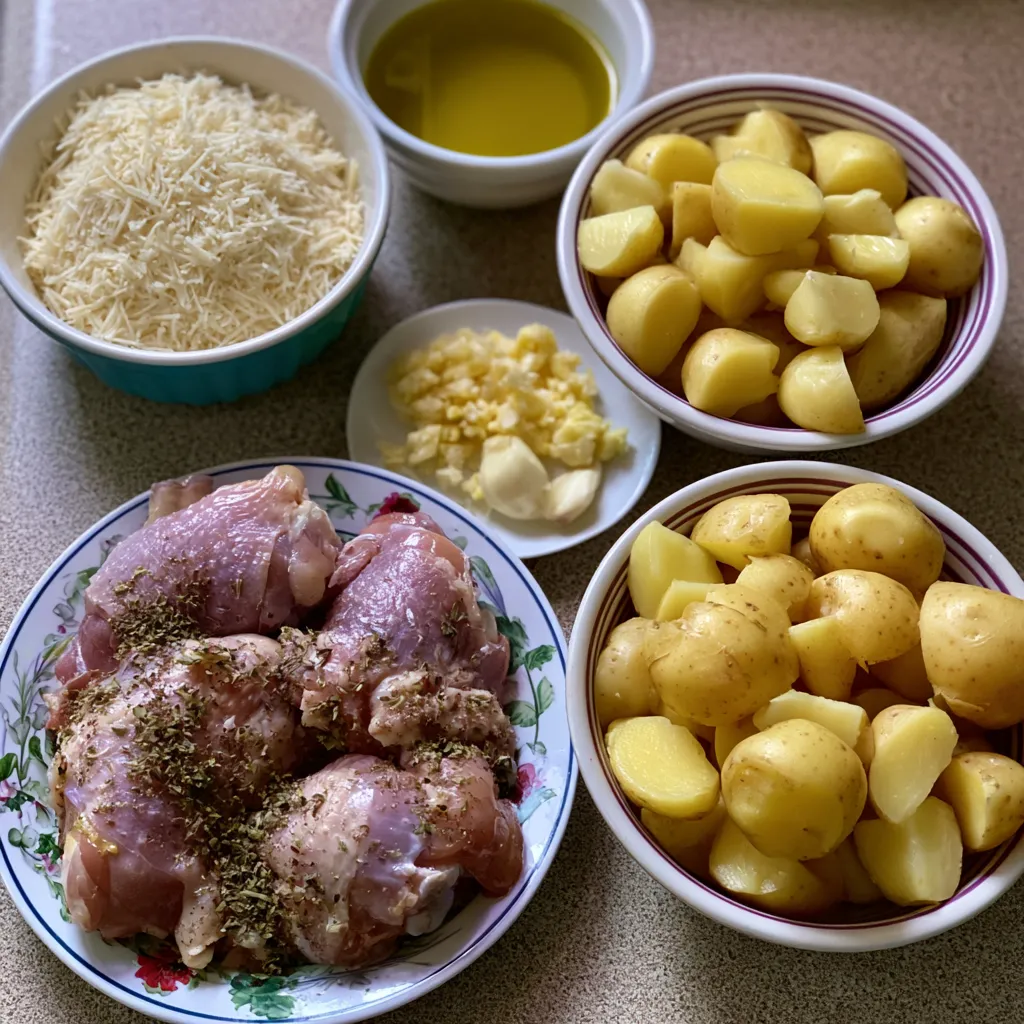 Garlic Parmesan Chicken & Potatoes