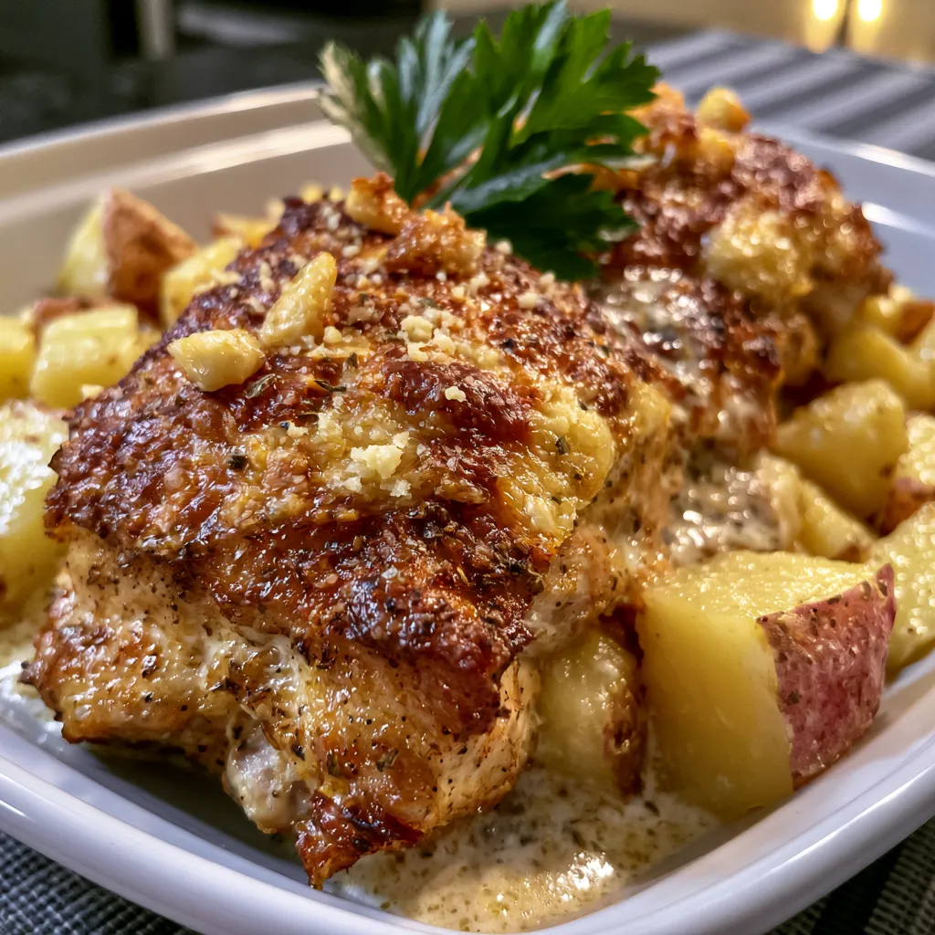 Garlic Parmesan Chicken and Potatoes