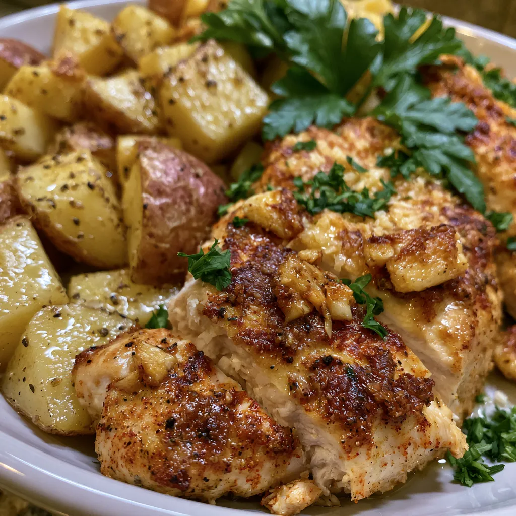 Garlic Parmesan Chicken and Potatoes