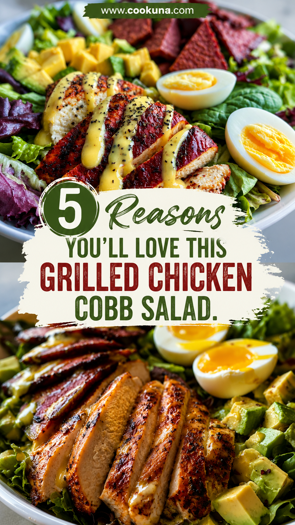 Grilled Chicken Cobb Salad with Honey Dijon Dressing