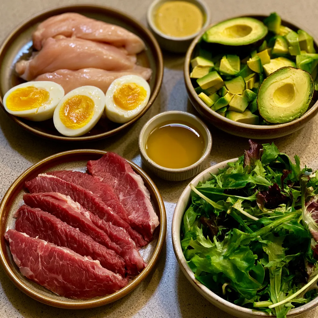 Grilled Chicken Cobb Salad with Honey Dijon Dressing
