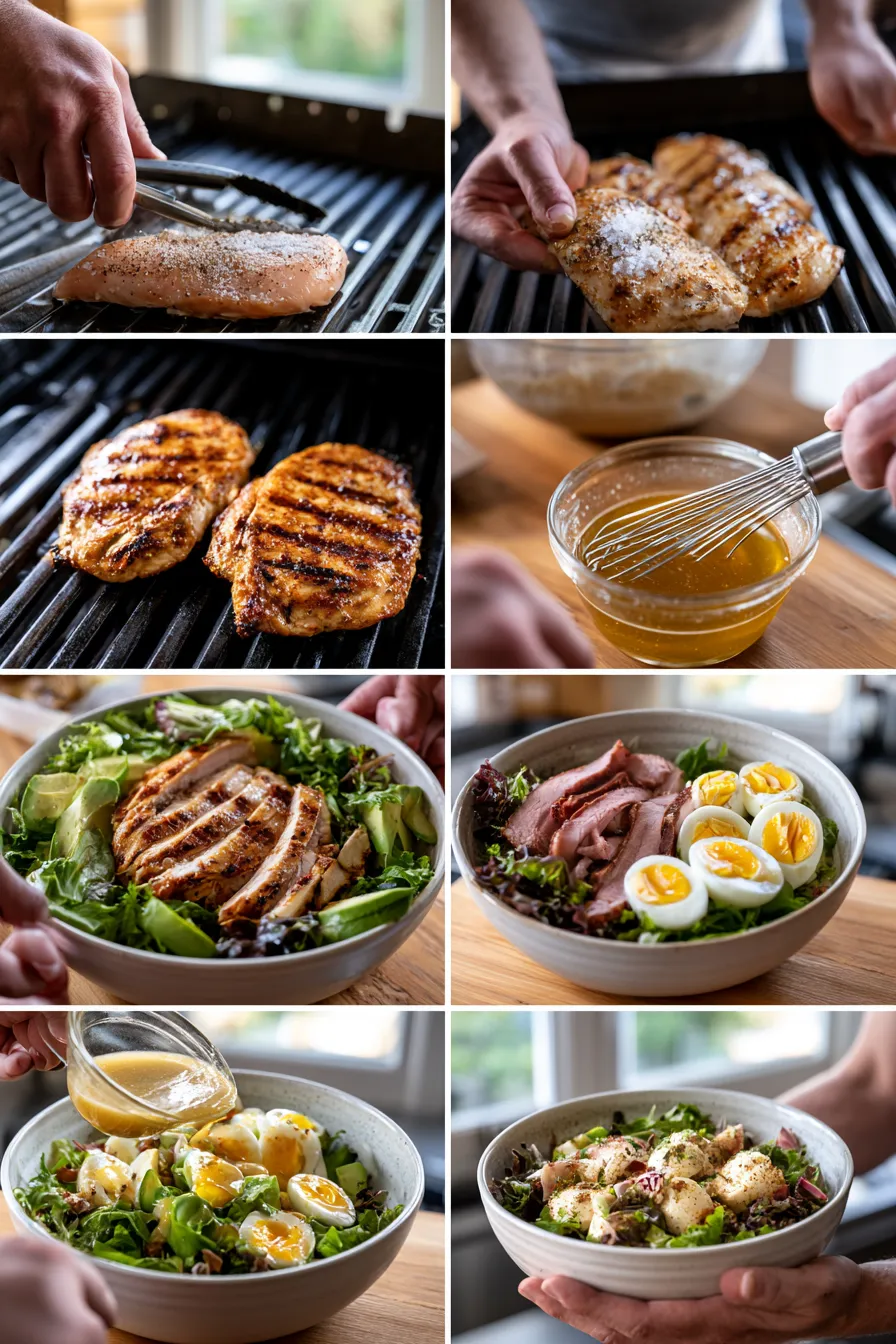 Grilled Chicken Cobb Salad with Honey Dijon Dressing