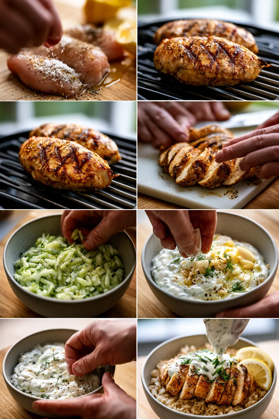 Grilled Chicken Tzatziki Bowl