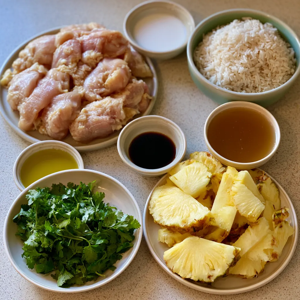 Hawaiian Chicken with Coconut Rice