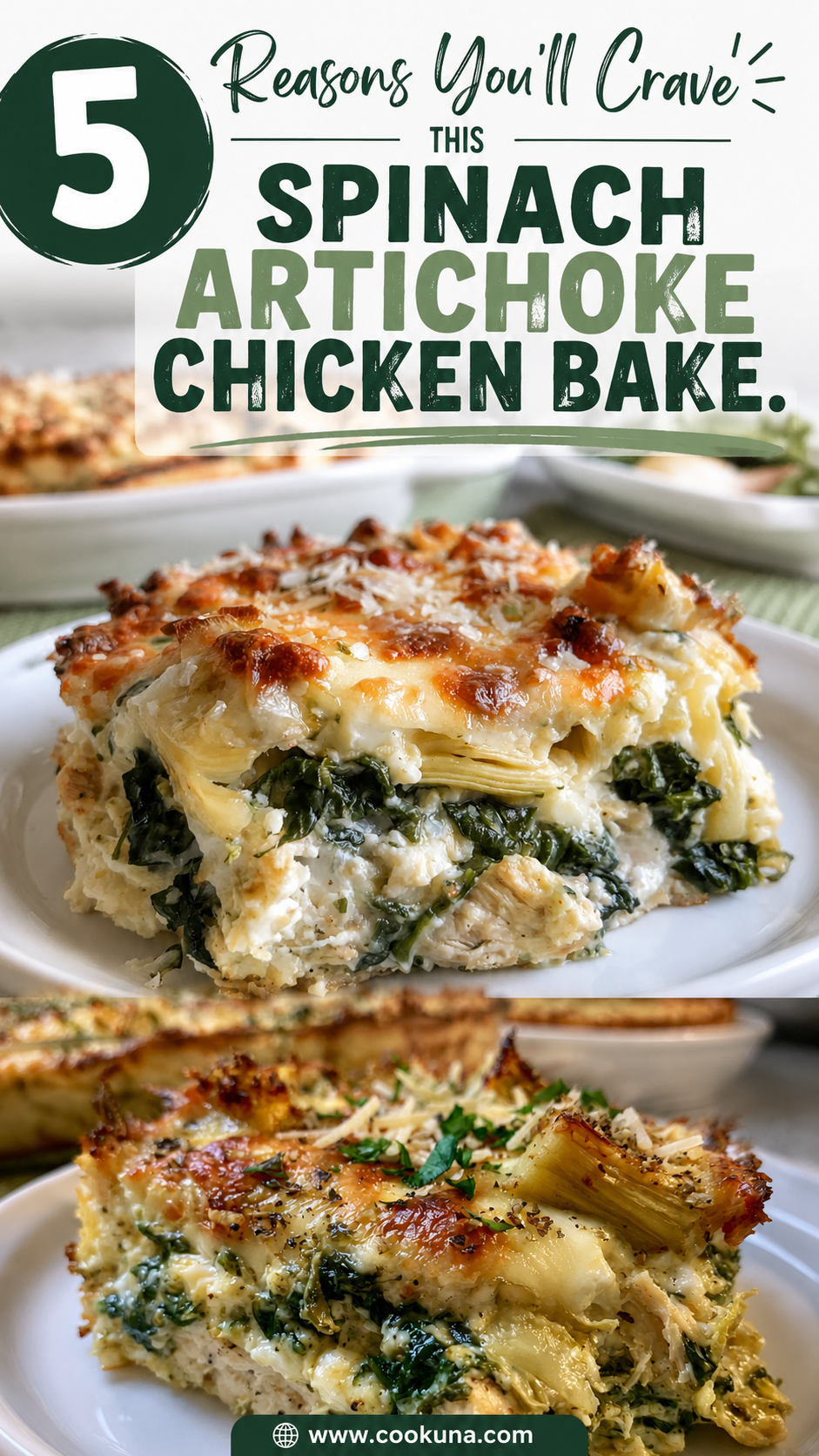 Healthy Spinach Artichoke Chicken Bake