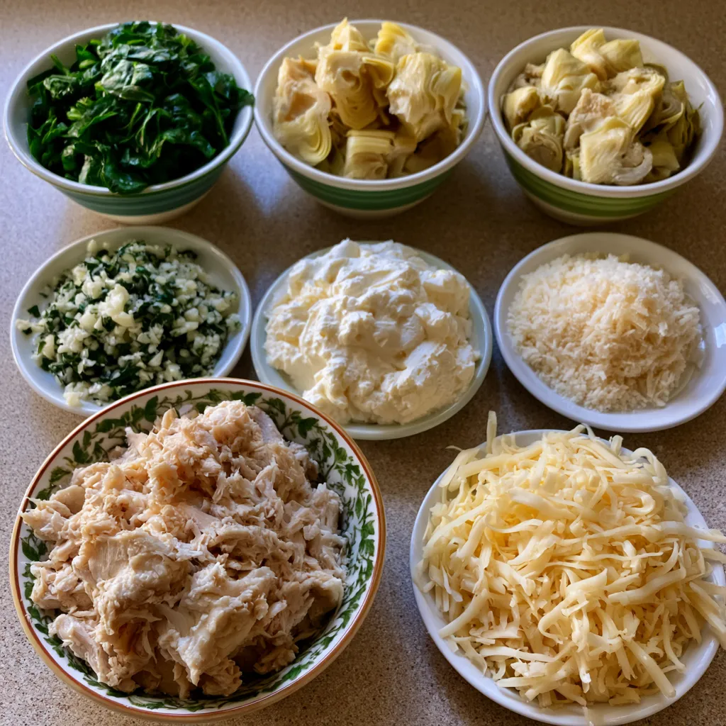 Healthy Spinach Artichoke Chicken Bake