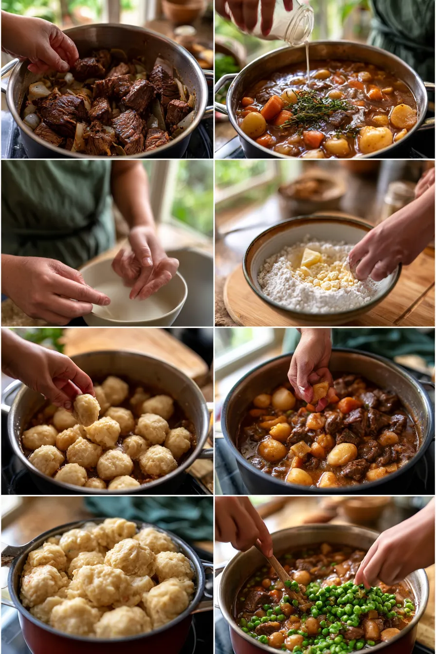 Hearty Beef Stew and Dumplings