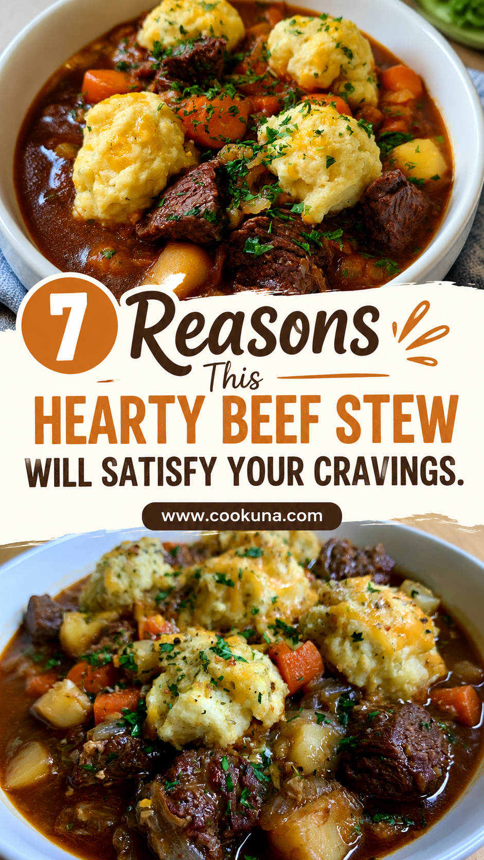 Hearty Beef Stew with Cheddar Herb Dumplings