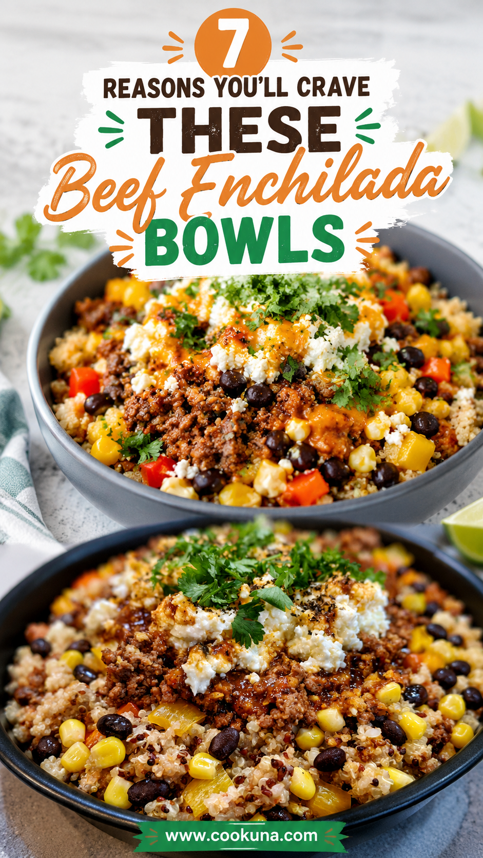 High-Protein Beef Enchilada Bowls