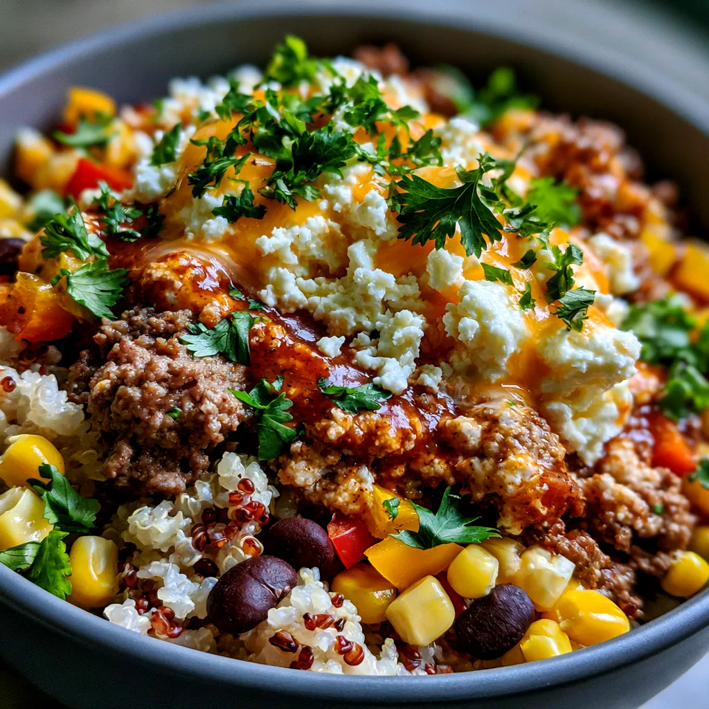 High-Protein Beef Enchilada Bowls