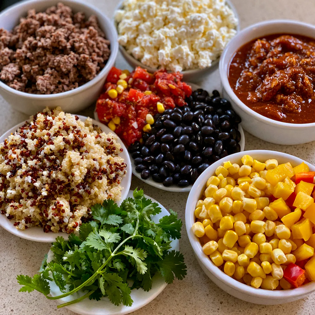 High-Protein Beef Enchilada Bowls