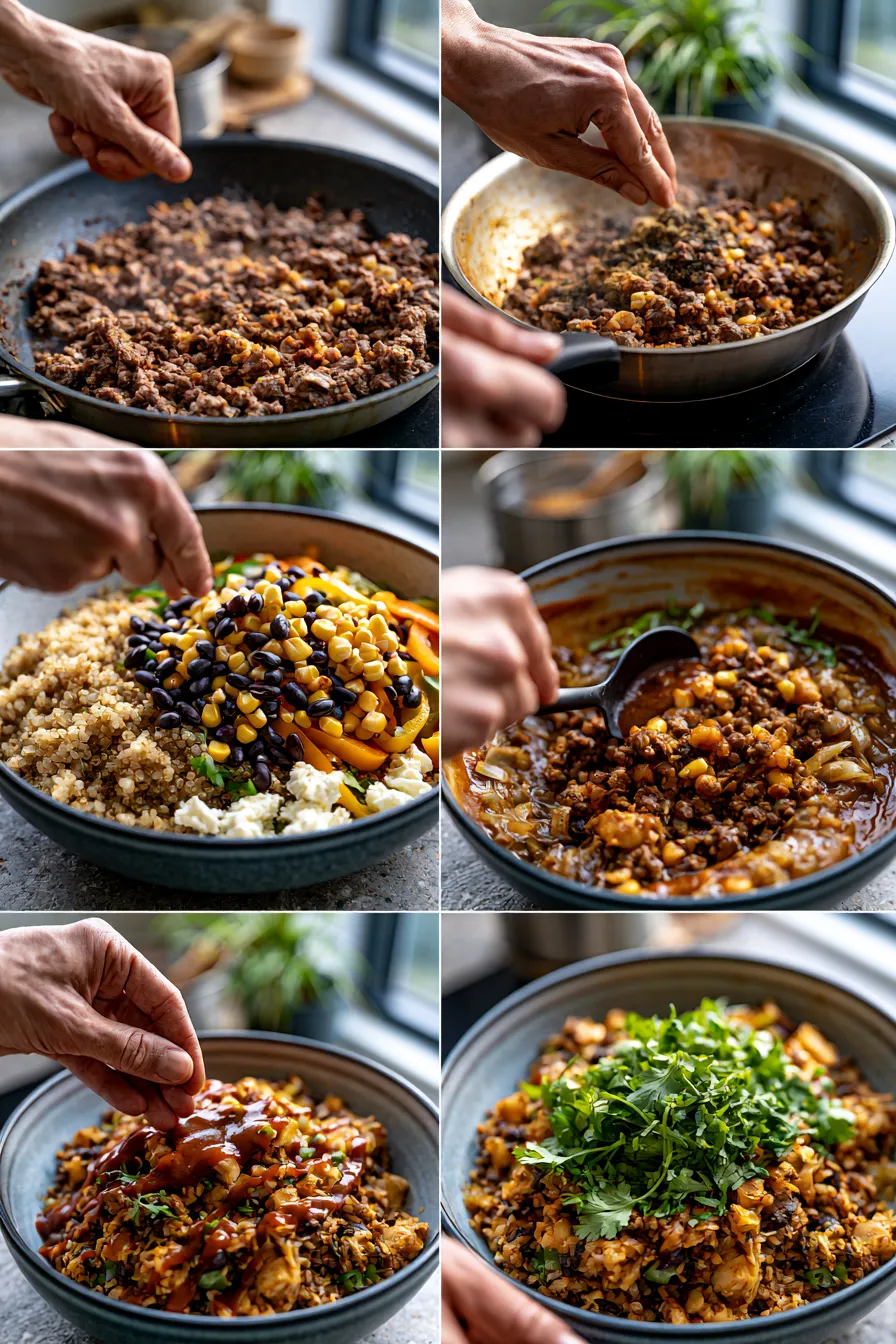 High-Protein Beef Enchilada Bowls