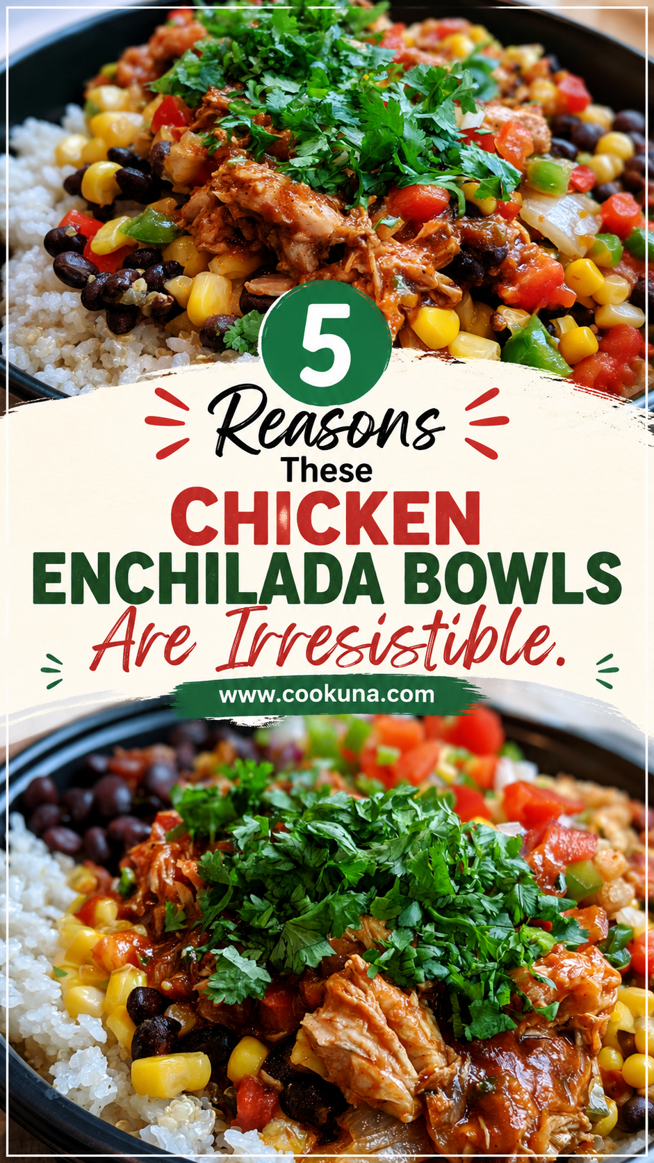 High-Protein Chicken Enchilada Bowls