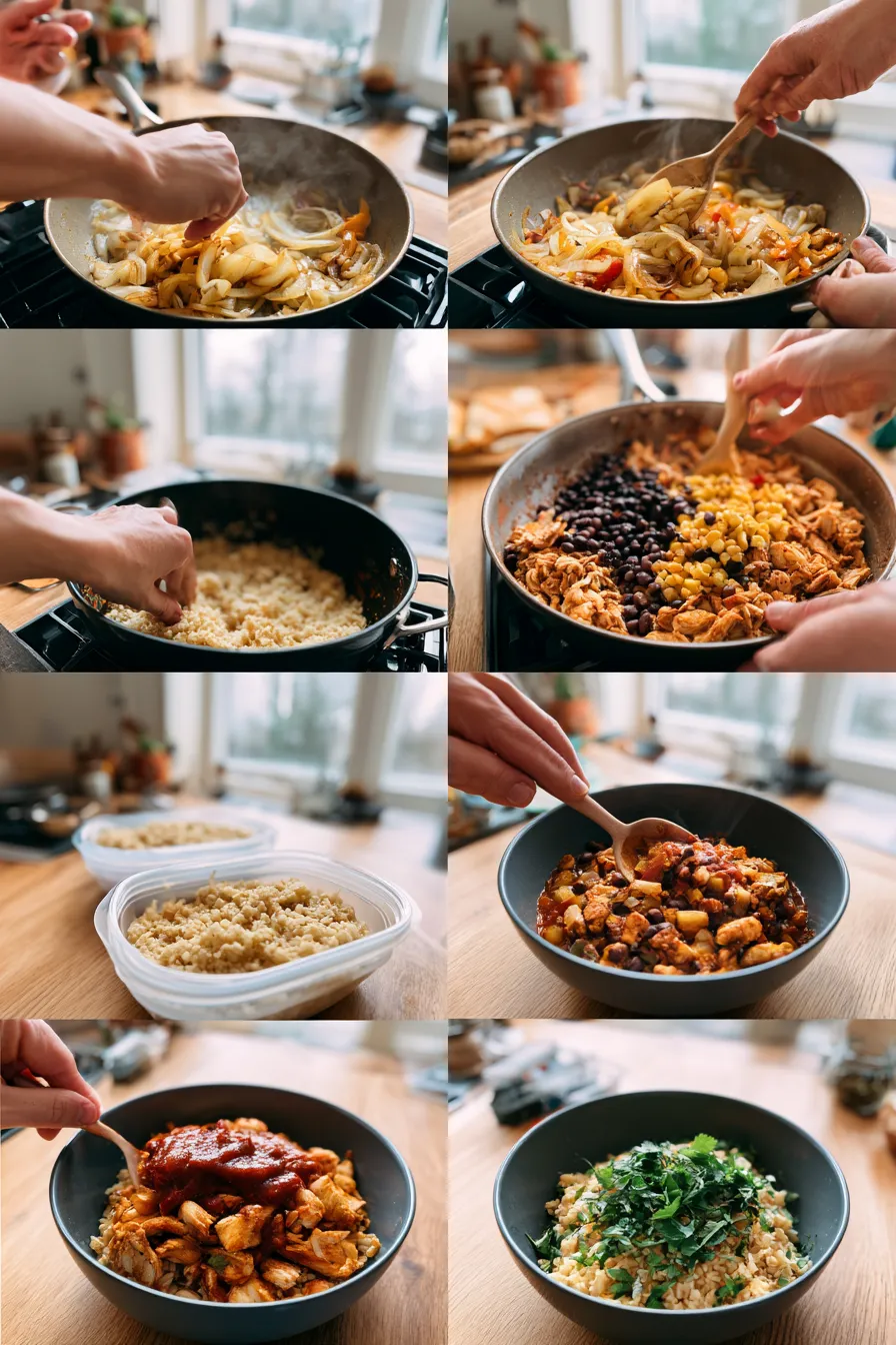 High-Protein Chicken Enchilada Bowls