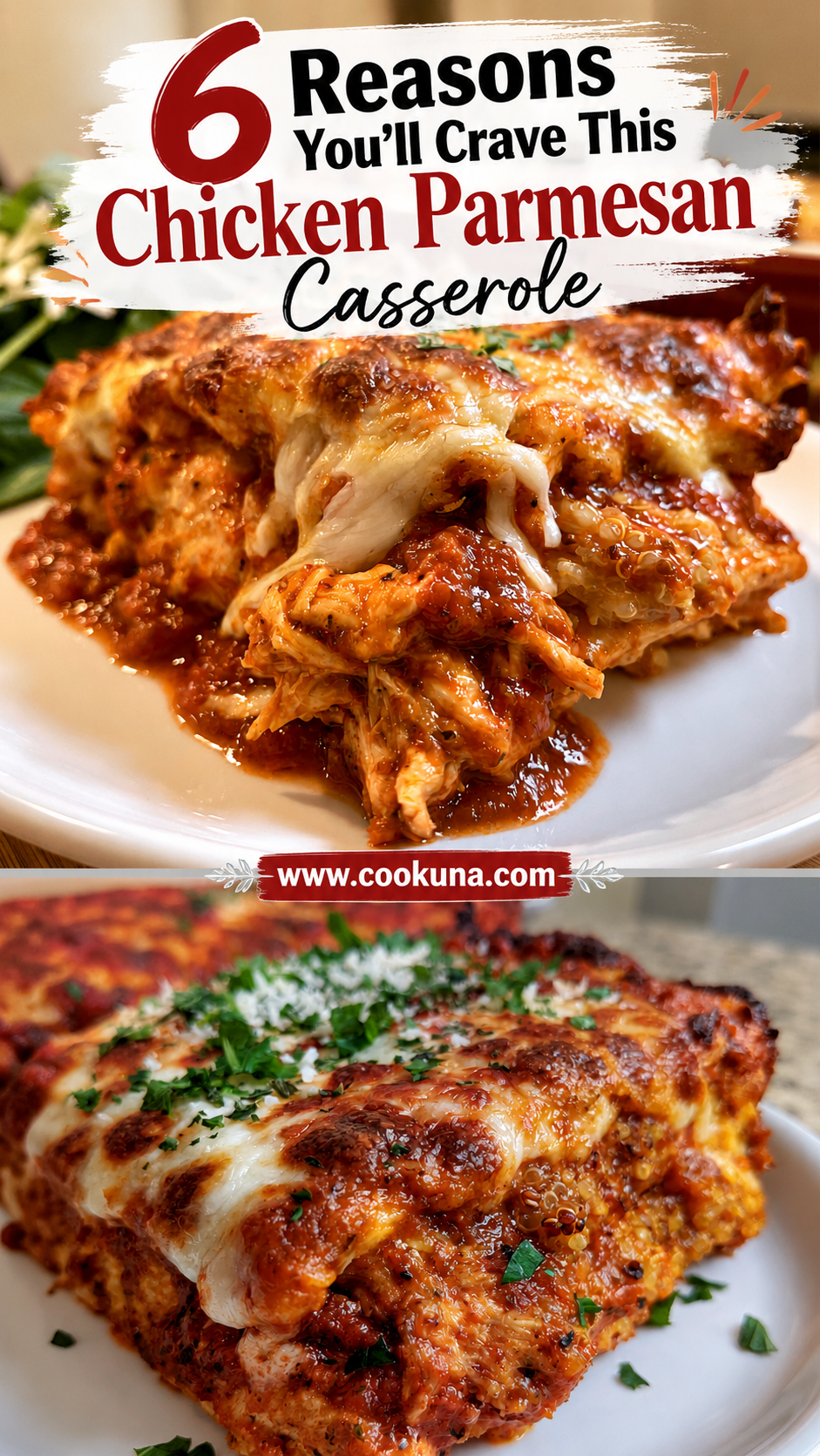 High Protein Chicken Parmesan Casserole