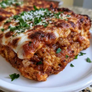 High Protein Chicken Parmesan Casserole