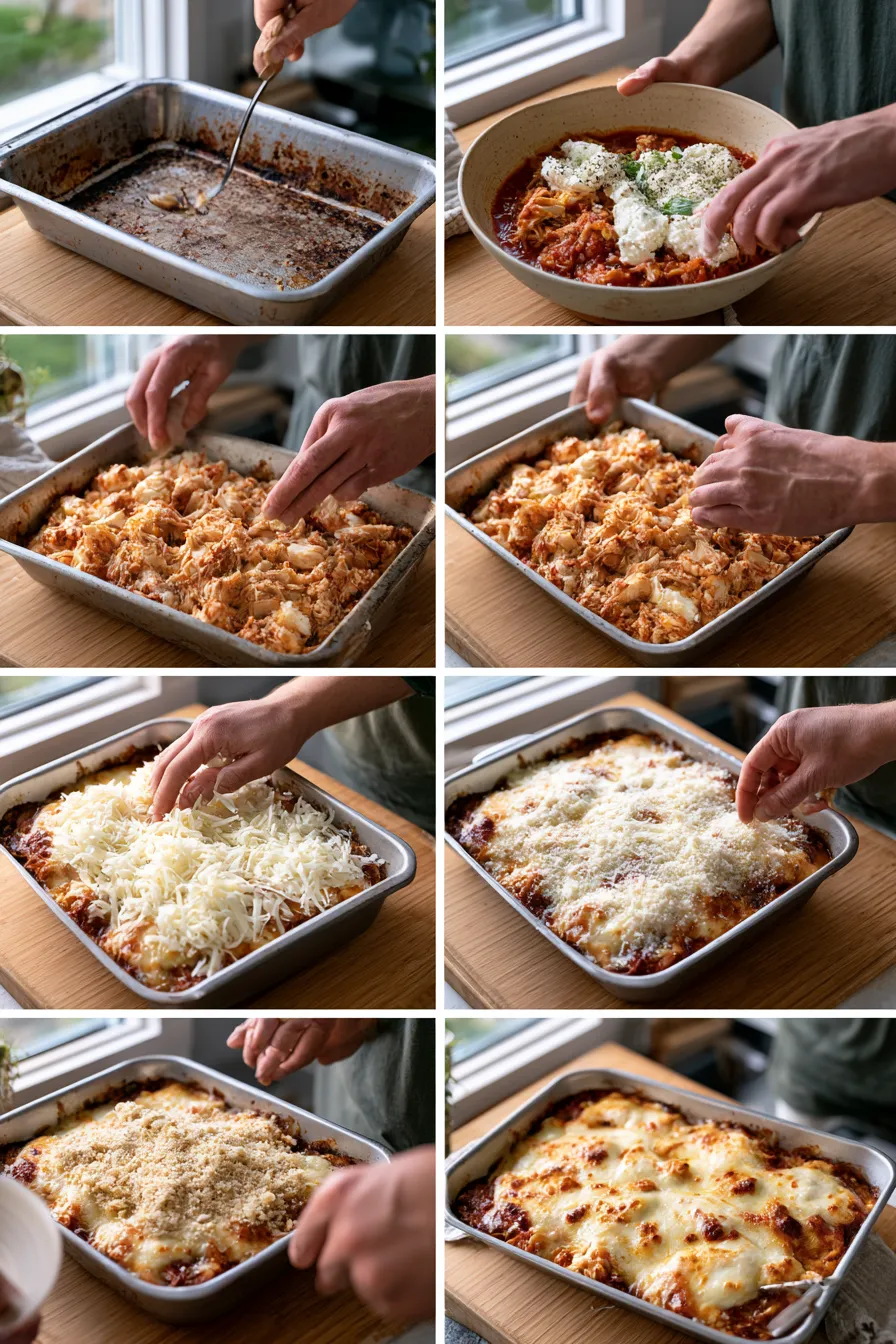 High Protein Chicken Parmesan Casserole