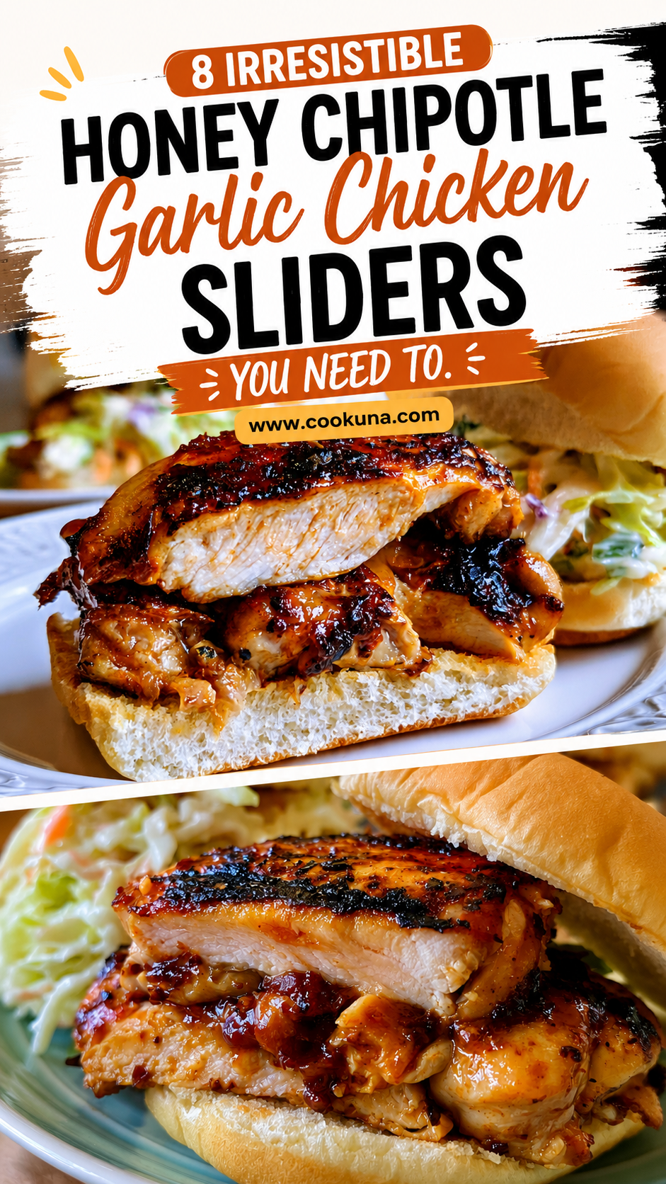 Honey Chipotle Garlic Chicken Sliders