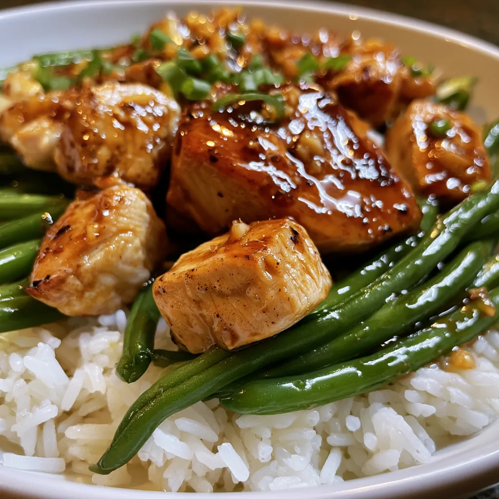 Honey Garlic Chicken and Green Beans
