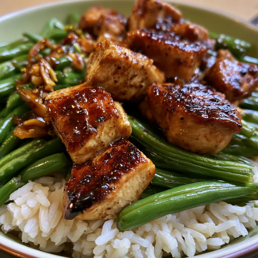 Honey Garlic Chicken and Green Beans