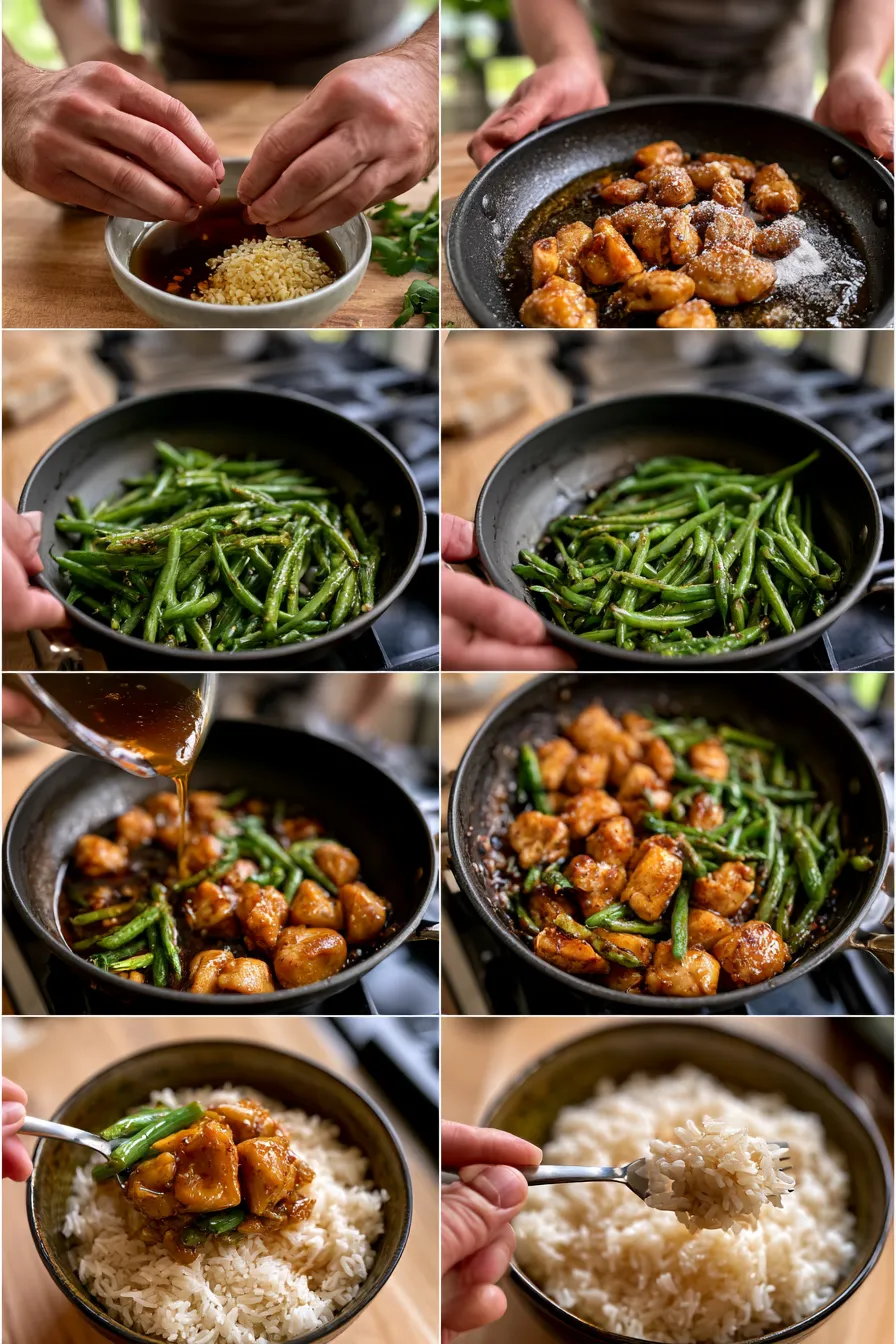 Honey Garlic Chicken and Green Beans
