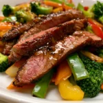 Honey Garlic Smoked Beef with Veggies