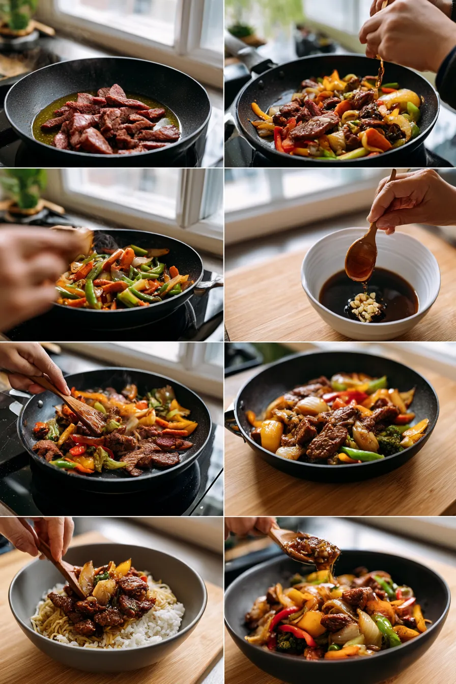 Honey Garlic Smoked Beef with Veggies