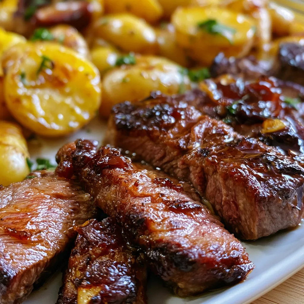 Honey Glazed Beef and Potatoes